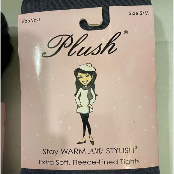 REVOLVE Plush Extra Soft Fleece Lined Footless Gray Tights Sizes S/M - Picture 7 of 12